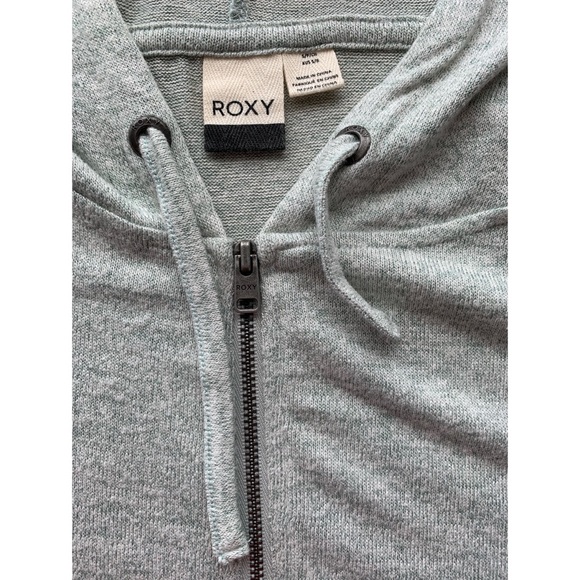 Small, Roxy, NWOT sage green and white Like A Dream super soft zip up hoodie - Picture 4 of 11